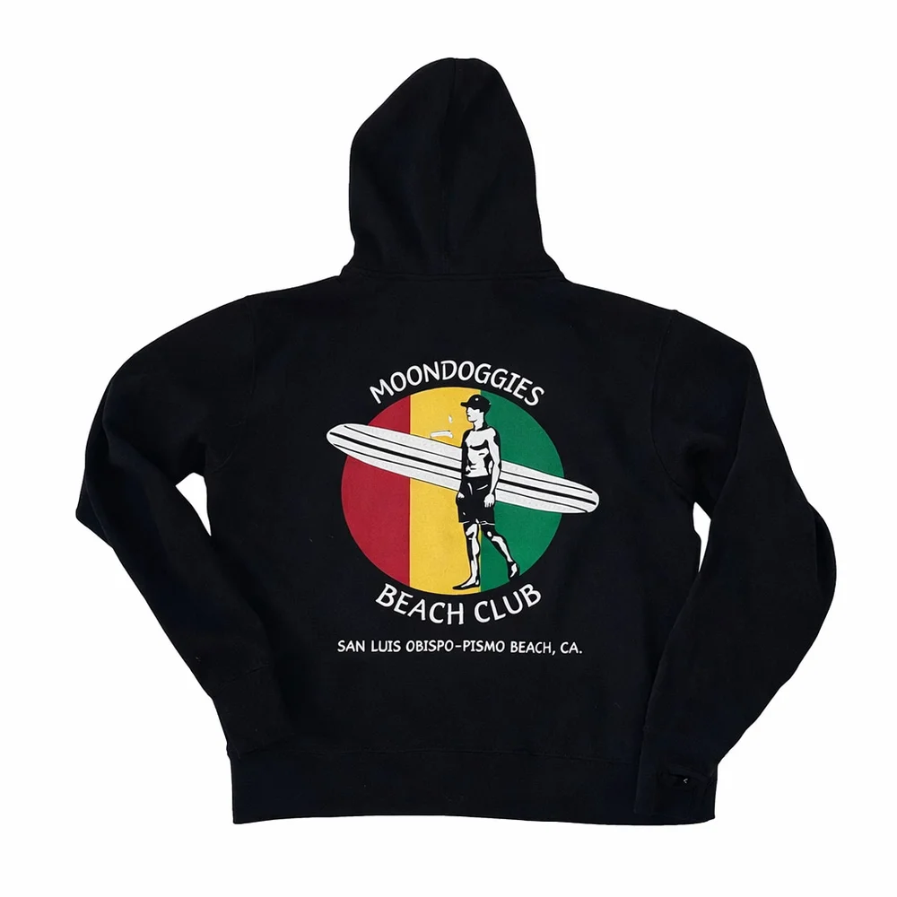 Men's Moondoggies Black Full-Zip Hoodie with Moondoggies Logo, S - Picture 2 of 6